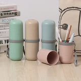 Wheat Straw Travel Portable Storage Cup Set