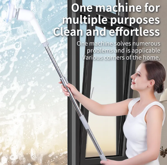 Wireless LCD Digital Electric Cleaning Brush