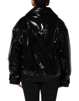 Dolce & Gabbana Black Polyester Quilted Puffer Coat Jacket