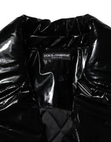 Dolce & Gabbana Black Polyester Quilted Puffer Coat Jacket