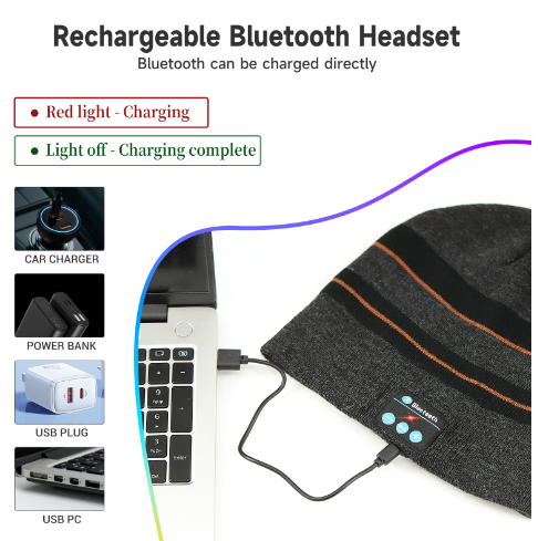 Outdoor Bluetooth Beanie with Knitted Design