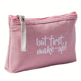 Waterproof Letter Pattern Zipper Makeup Bag Organizer