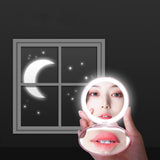Portable LED Makeup Mirror with 2x Magnification