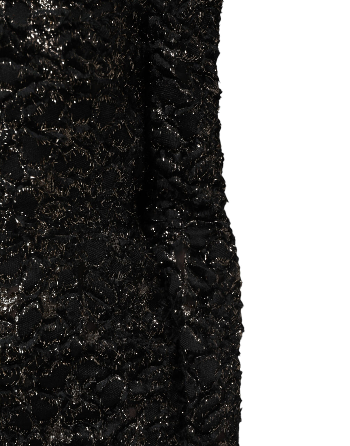 Dolce & Gabbana Black Sequin Bouclé Tweed Sheath Dress