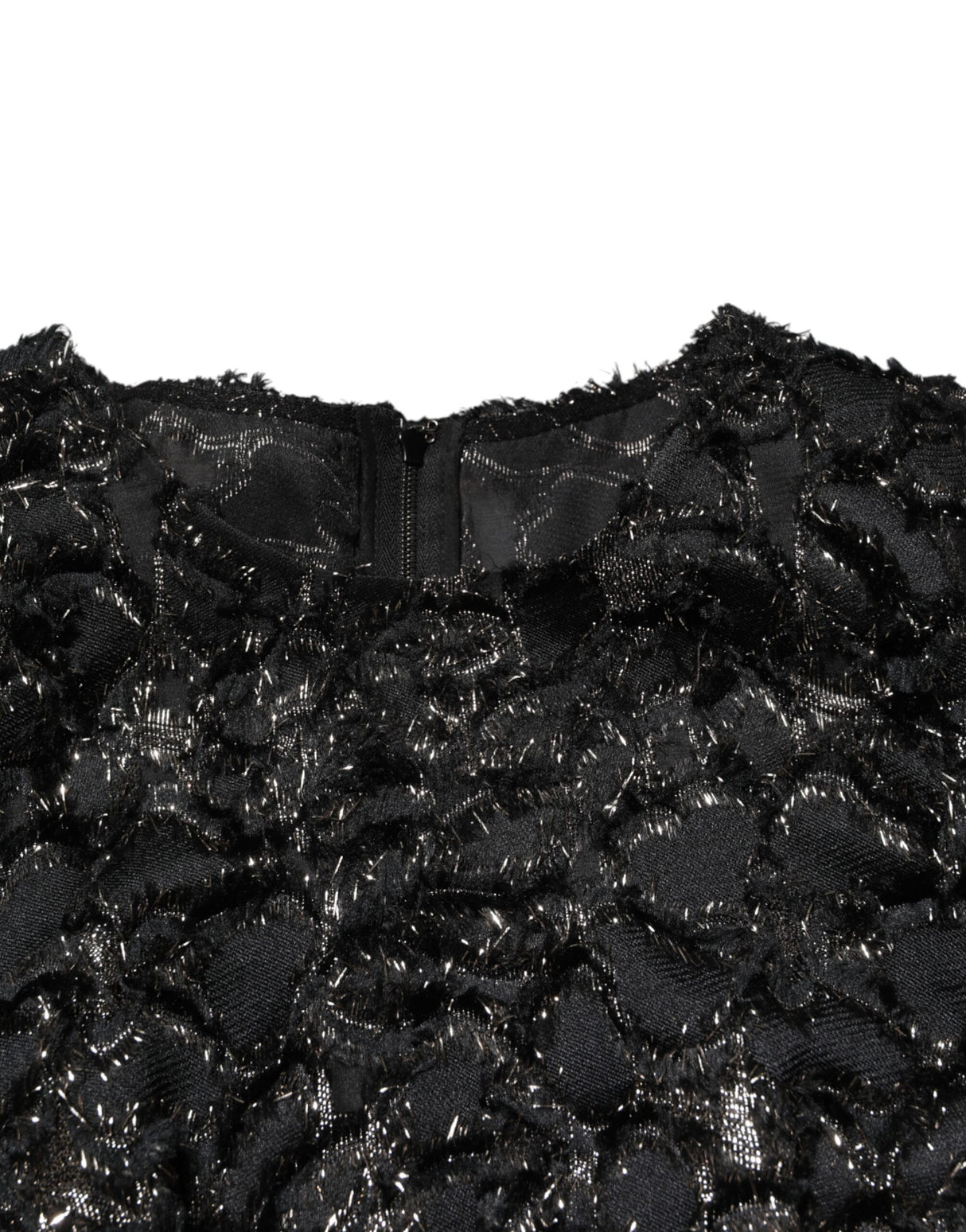 Dolce & Gabbana Black Sequin Bouclé Tweed Sheath Dress