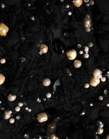 Dolce & Gabbana Black Viscose Pearl Embellishment Shift Dress