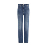 Brunello Cucinelli Blue Cotton Skinny Jeans