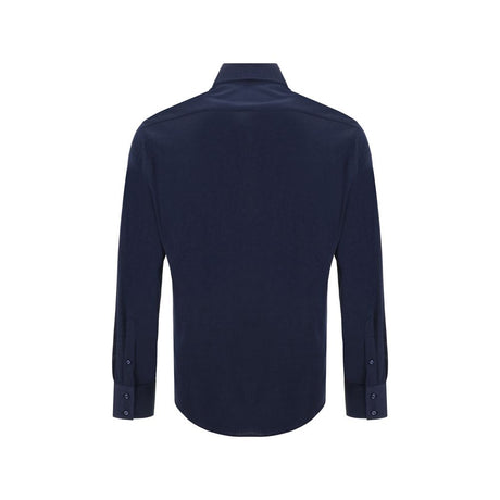Brunello Cucinelli Blue Silk Shirt