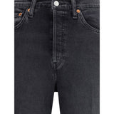 RE/DONE Black Cotton Jeans Denim