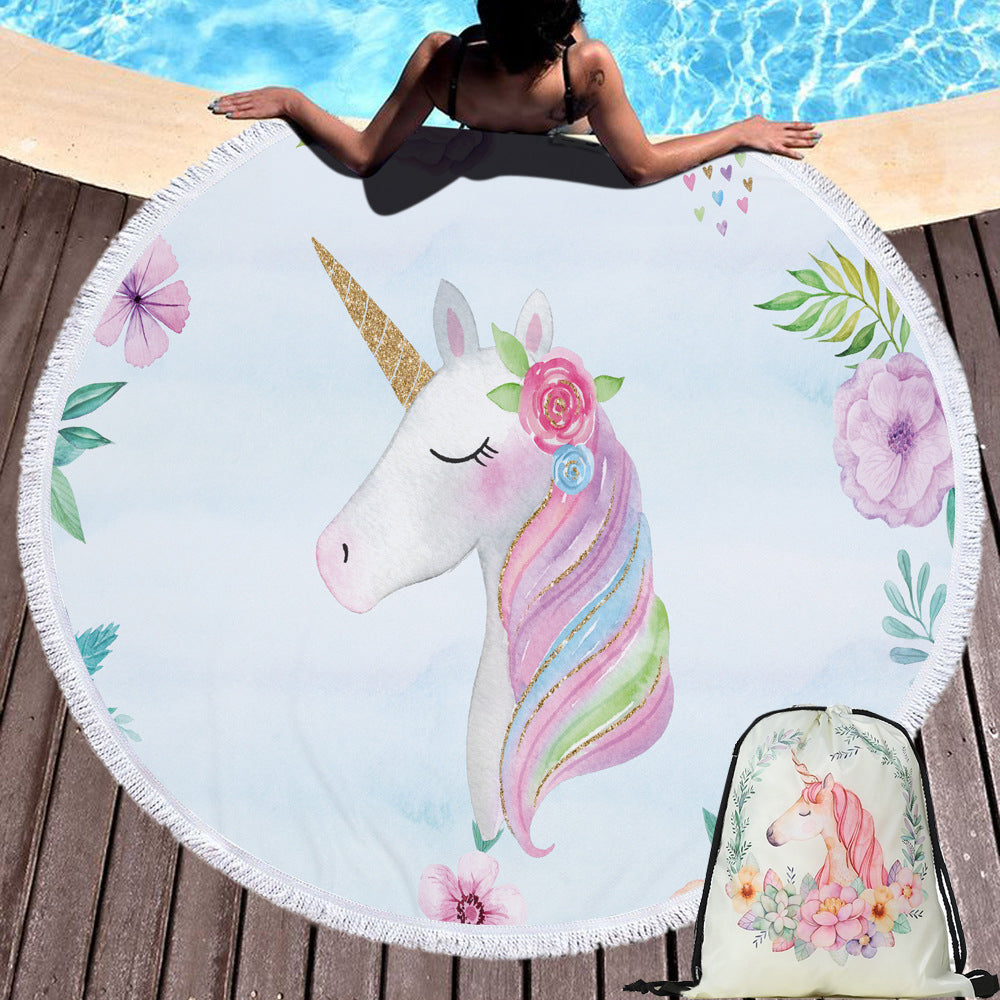 Round Beach Towel, Bath Towel, Yoga Mat
