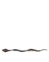 Dolce & Gabbana Silver Brass Crystal Spilla Serpente Mens Brooch Pin