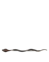Dolce & Gabbana Silver Brass Crystal Spilla Serpente Mens Brooch Pin