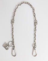 Dolce & Gabbana Silver Tone Brass DG Logo Detailing Chain Men Necklace