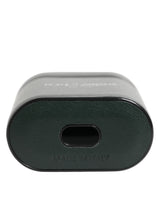 Dolce & Gabbana Black Leather Logo Print Flip Holder Men Airpods Case