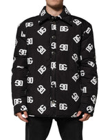 Dolce & Gabbana Black DG Monogram Nylon Windbreaker Jacket