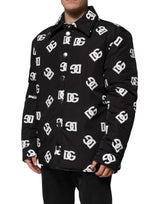 Dolce & Gabbana Black DG Monogram Nylon Windbreaker Jacket