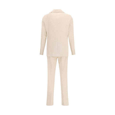 Lardini Beige Cotton Two-Piece Suit