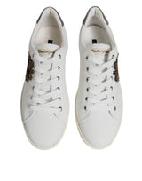 Dolce & Gabbana White Sacred Heart Men Low Top Sneakers Shoes