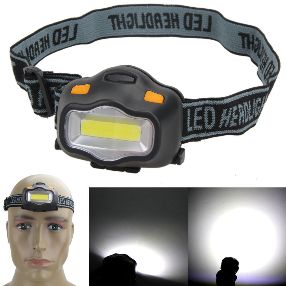 3W Waterproof COB Headlamp for Hiking and Camping