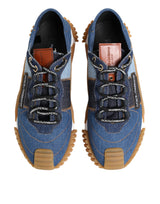 Dolce & Gabbana Blue Lace Up Low Top NS1 Sneakers Shoes