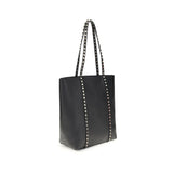 Valentino Garavani Black Calf Leather Bos Taurus Shoulder Bag