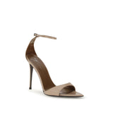 Giuseppe Zanotti Beige Leather Stiletto Heel Sandals
