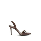 Giuseppe Zanotti Brown Silk Stiletto Heel Sandals