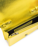 Ferrari Metal Yellow GT patent leather bag with chain