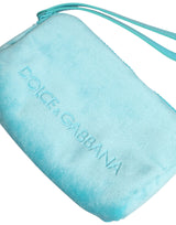Dolce & Gabbana Light Blue Solid Logo Clutch Sunglasses Holder Pouch Bag