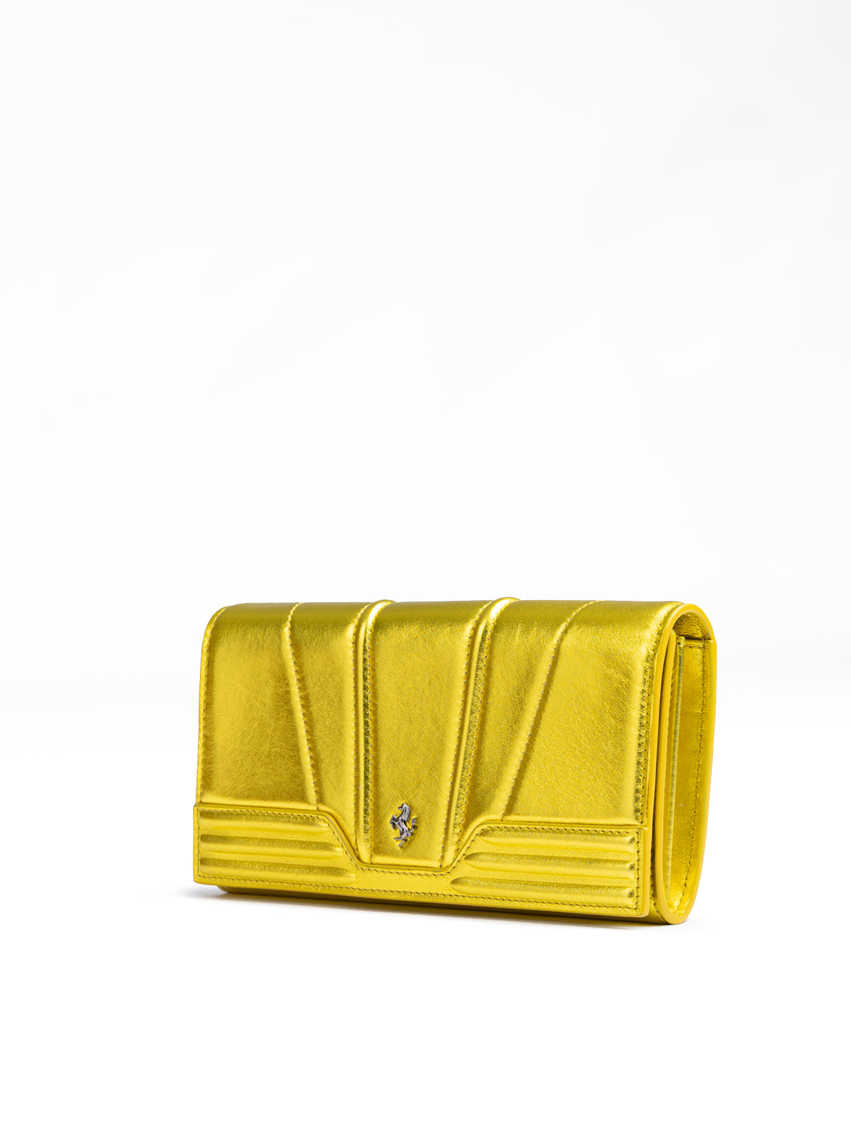 Ferrari Metal Yellow GT patent leather purse