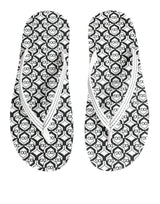 Dolce & Gabbana Black White Logo Beachwear Flats Slipper Shoes