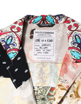 Dolce & Gabbana Multicolor Printed Button Down Casual Shirt