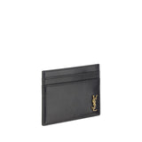 Saint Laurent Black Calf Leather Bos Taurus Wallet