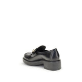 Gucci Black Calf Leather Bos Taurus Slip-On Loafers