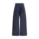 Ella Blue Cotton Casual Pants