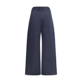Ella Blue Cotton Casual Pants