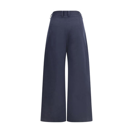 Ella Blue Cotton Casual Pants