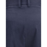 Ella Blue Cotton Casual Pants