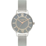 Olivia Burton Silver Stainless Steel Dress Watch