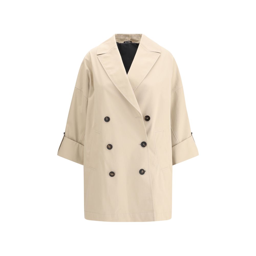 Brunello Cucinelli Beige Cotton Coat