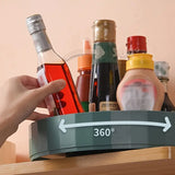 Rotatable Kitchen Storage Rack for Salt and Sauce