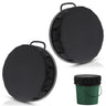 Lewtemi 2 Pcs 5 Gallon Bucket Seat Bucket Swivel Lid Cushion 360 Degree Swivel Bucket Seat Cushion Bucket Seat Lid with Waterproof Cover for Dove Duck Hunting Fishing Camping(3.54 Inch ThickBlack)