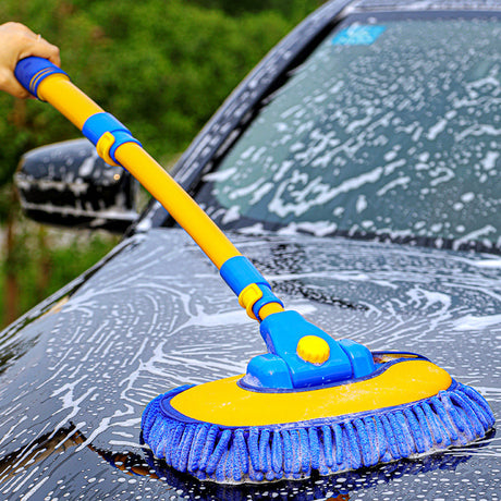 Car Cleaning Mop with Long Handle and Soft Bristles