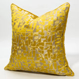 Golden Geometric Square Pillowcase for Home Decor