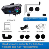 Bluetooth Motorcycle Helmet Headset