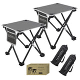 NUMANU Portable Camping Stool 2-Pack & Carry Bags Foldable Travel Seat or Retractable Foot Rest for Outdoors Portable Folding Pop Up Stool Gift for Camping & Outdoors - Max Weight 320lbs
