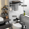 Bathroom Storage Rack - No Punching Space Aluminum Towel Holder