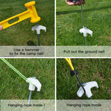 2 Ultra-Light Camping Tent Stakes 25cm Glow-in-the-Dark