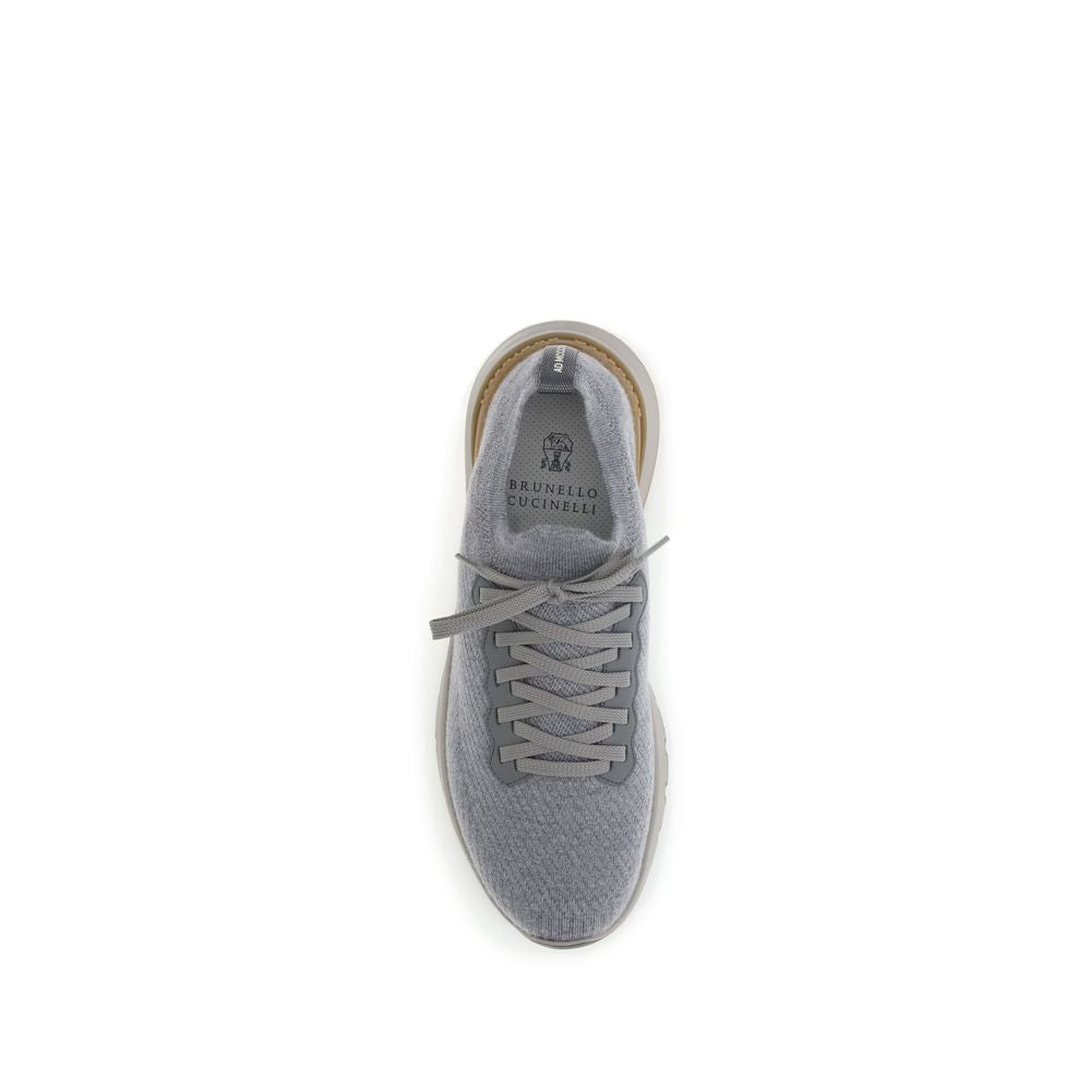 Brunello Cucinelli Gray Rubber Athletic Sneakers