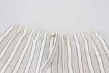 Dolce & Gabbana White Stripes Silk Lounge Trouser Pants